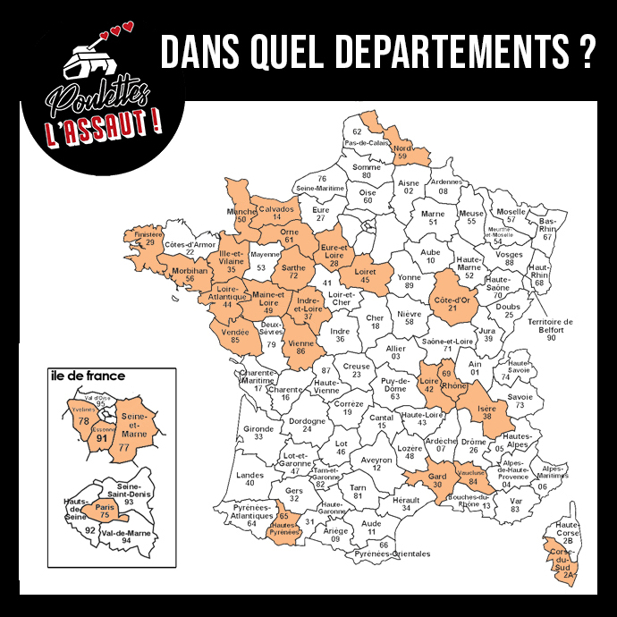 Carte des départements